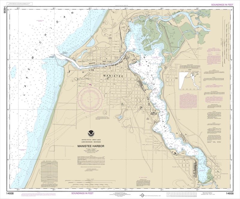 Manistee Harbor and Manistee Lake - <i>Chart #14938</i>