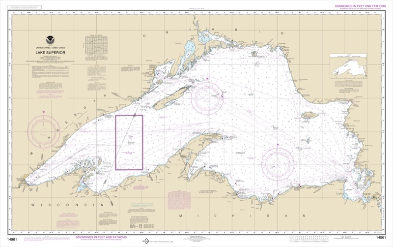 Lake Superior (Mercator Projection) - <i>Chart #14961</i>