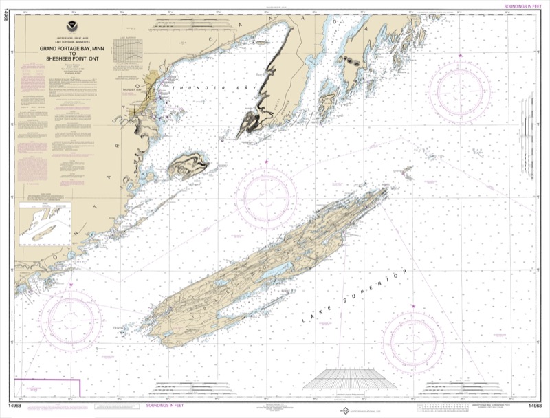 Grand Portage Bay, Minnesota to Shesbeeb Point, Ont. - <i>Chart #14968</i>