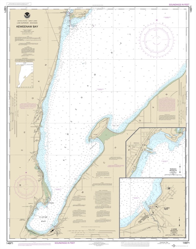 Keweenaw Bay, L’Anse and Baraga Harbors - <i>Chart #14971</i>