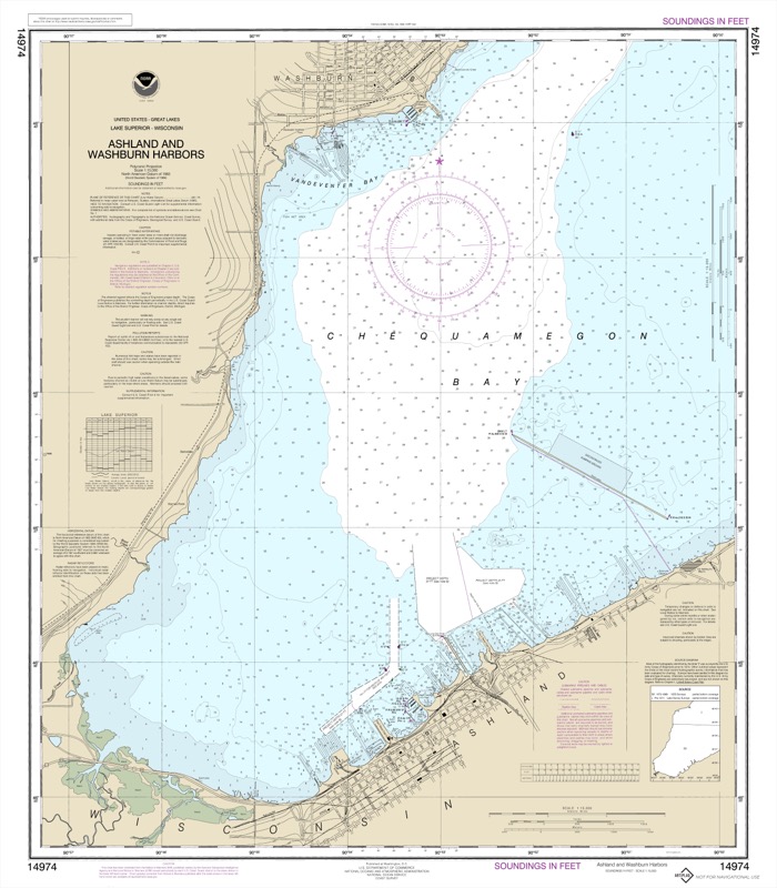 Ashland and Washburn Harbors - <i>Chart #14974</i>