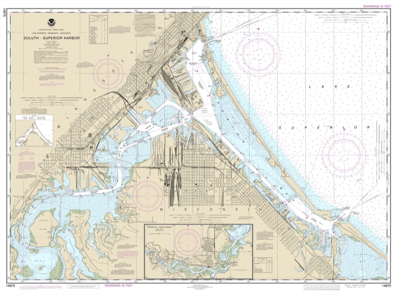 Duluth Superior Harbor, Upper St. Louis River - <i>Chart #14975</i>