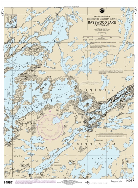Basswood Lake, Eastern Part - <i>Chart #14987</i>