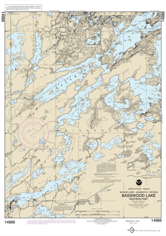Basswood Lake, Western Part - <i>Chart #14988</i>