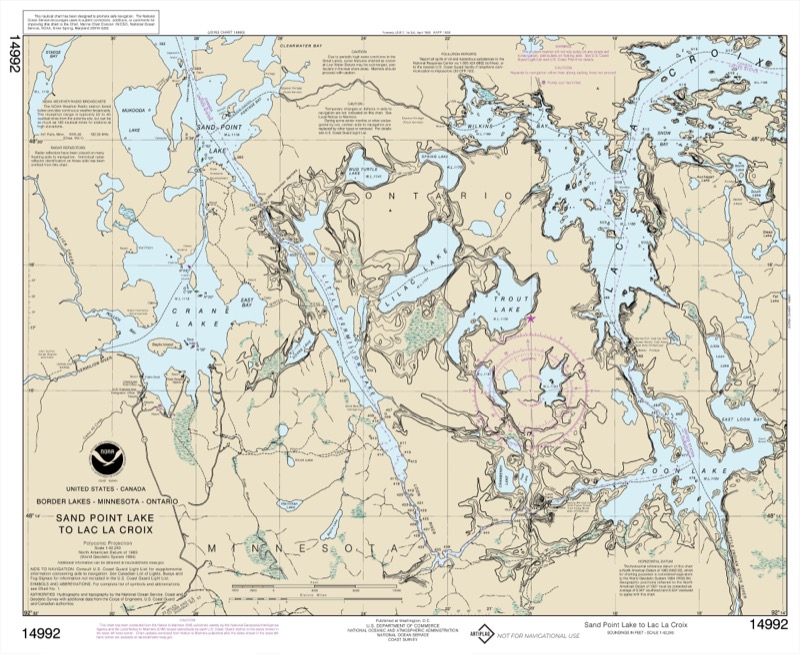 Sand Point Lake to Lac La Croix - <i>Chart #14992</i>