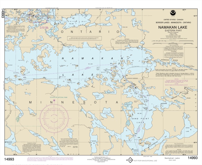 Namakan Lake, Eastern Part - <i>Chart #14993</i>