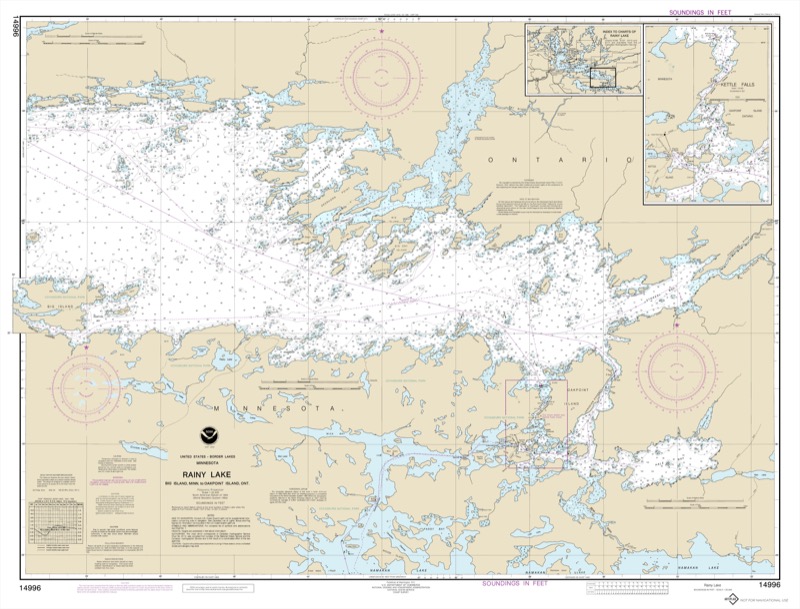 Rainy Lake, Big Island to Oakland Point - <i>Chart #14996</i>