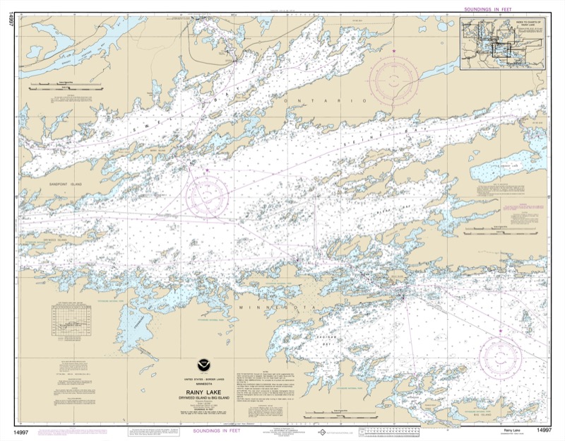 Rainy Lake, Dryweed Island to Big Island - <i>Chart #14997</i>