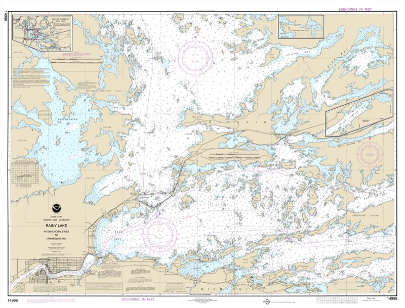 Rainy Lake, International Falls to Dryweed Island - <i>Chart #14998</i>