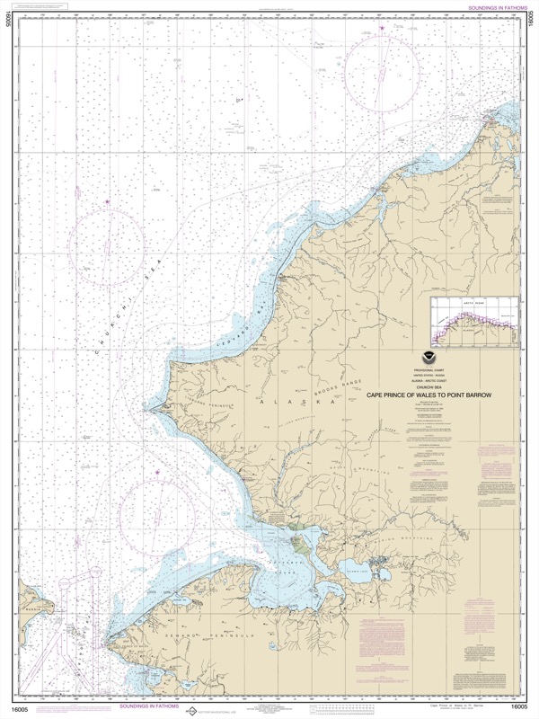 Cape Prince of Wales to Pt. Barrow - <i>Chart #16005</i>