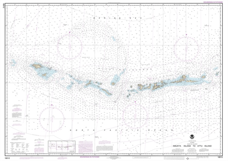 Aleutian Islands Amukta Island to Attu Island - <i>Chart #16012</i>