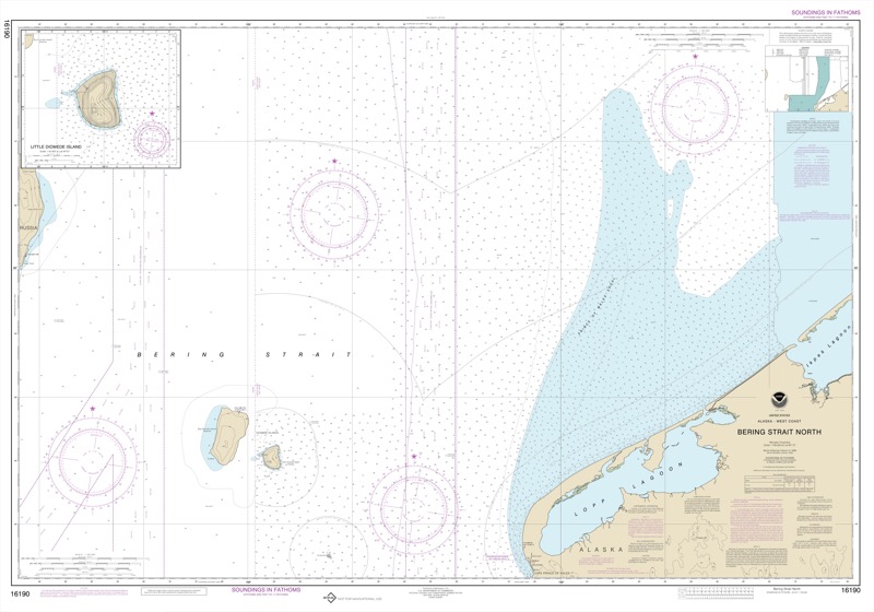Bering Strait North, Little Diomede Island - <i>Chart #16190</i>