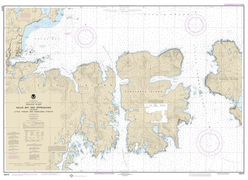 Kuluk Bay and Approaches, including Little Tanaga and Kagalaska Straits - <i>Chart #16475</i>