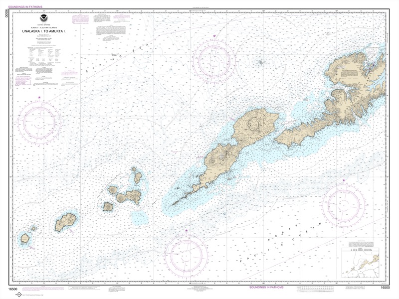 Unalaska Island to Amukta Island - <i>Chart #16500</i>
