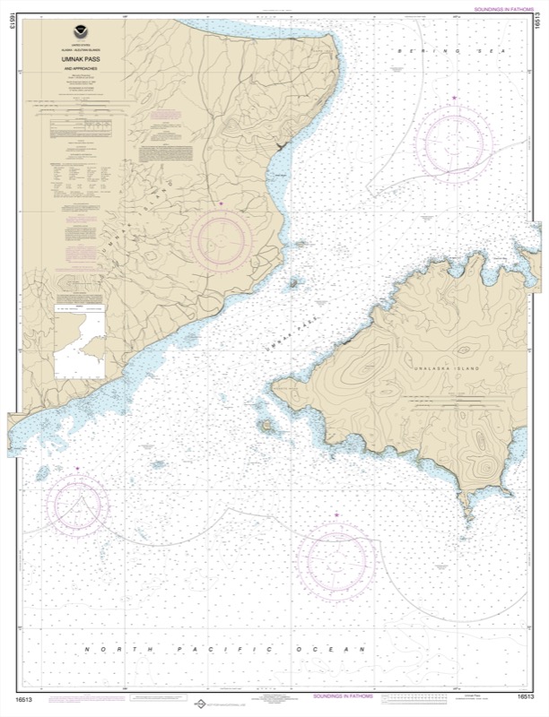 Unalaska Island Umnak Pass and Approaches - <i>Chart #16513</i>