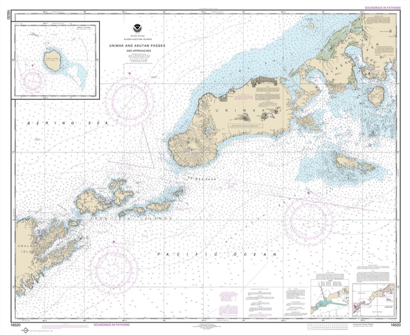 Unimak and Akutan Passes and approaches, Amak Island - <i>Chart #16520</i>