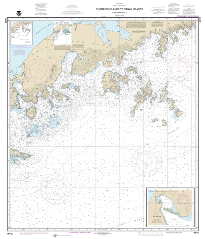 Shumagin Islands to Sanak Islands, Mist Harbor - <i>Chart #16540</i>