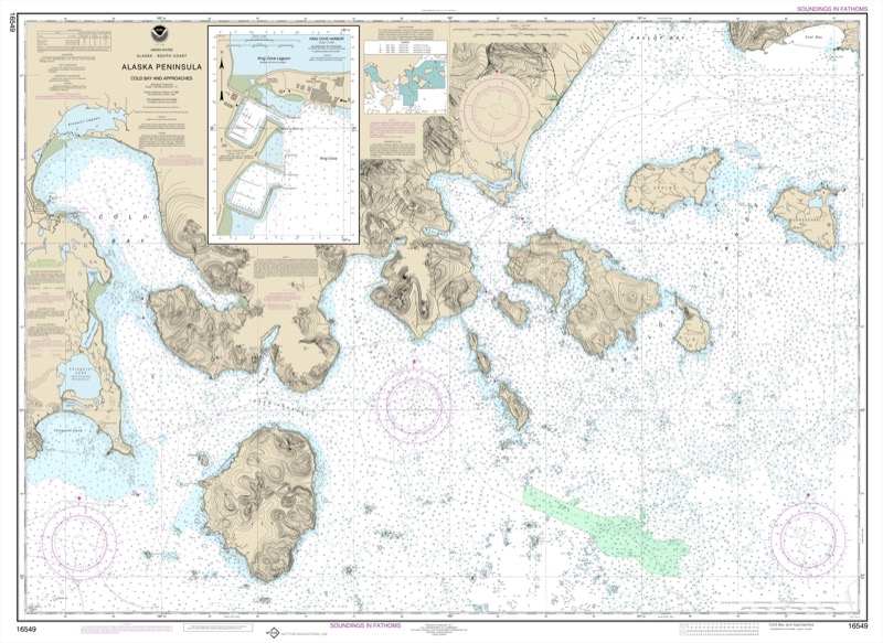 Cold Bay and Approaches, Alaska Pen, King Cove Harbor - <i>Chart #16549</i>