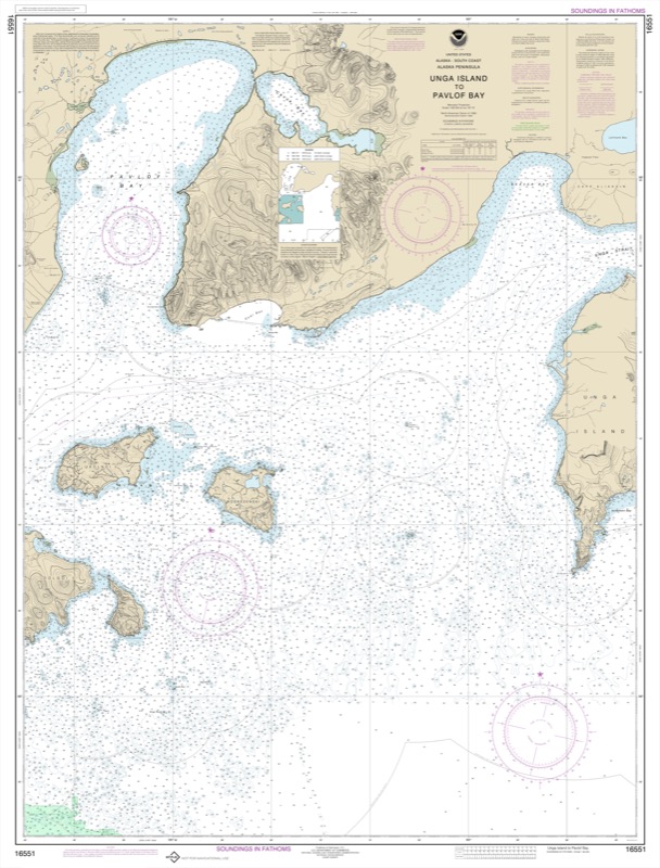 Unga Island to Pavlof Bay, Alaska Pen. - <i>Chart #16551</i>