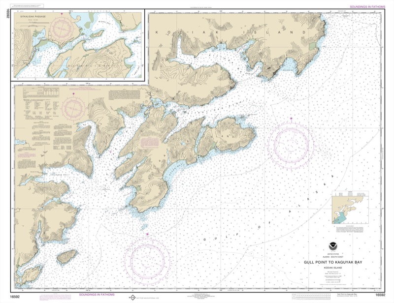 Kodiak Island Gull Point to Kaguyak Bay - <i>Chart #16592</i>