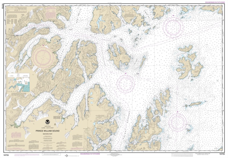 Prince William Sound Western Part - <i>Chart #16705</i>