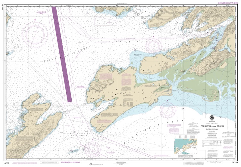 Prince William Sound Eastern Entrance - <i>Chart #16709</i>