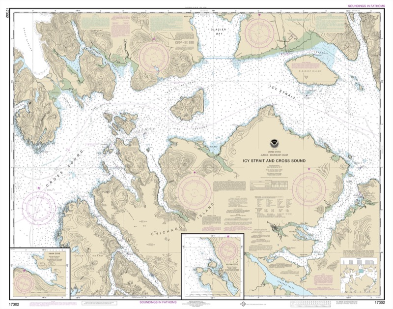Icy Strait to Cross Sound, Inian Cove, Elfin Cove - <i>Chart #17302</i>