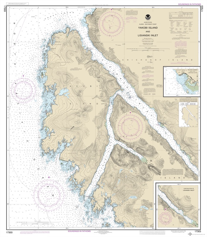 Yakobi Island and Lisianski Inlet, Pelican Harbor - <i>Chart #17303</i>