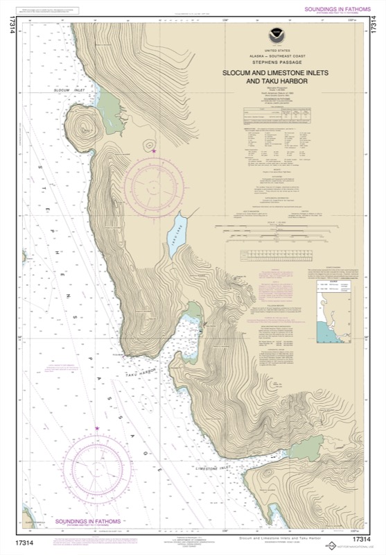 Slocum and Limestone Inlets and Taku Harbor - <i>Chart #17314</i>
