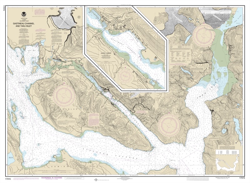 Gastineau Channel and Taku Inlet, Juneau Harbor - <i>Chart #17315</i>