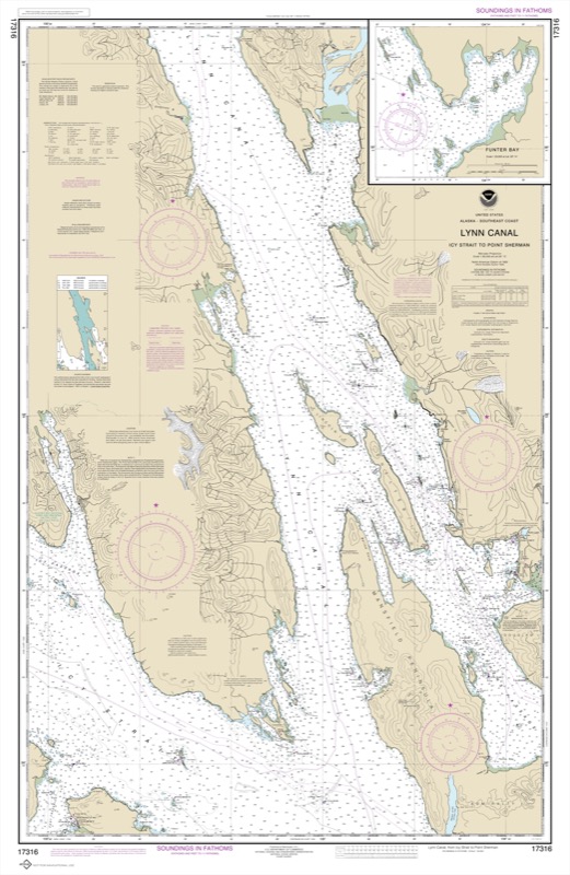 Lynn Canal, Icy Strait to Point Sherman, Funter Bay, Chatham Strait - <i>Chart #17316</i>