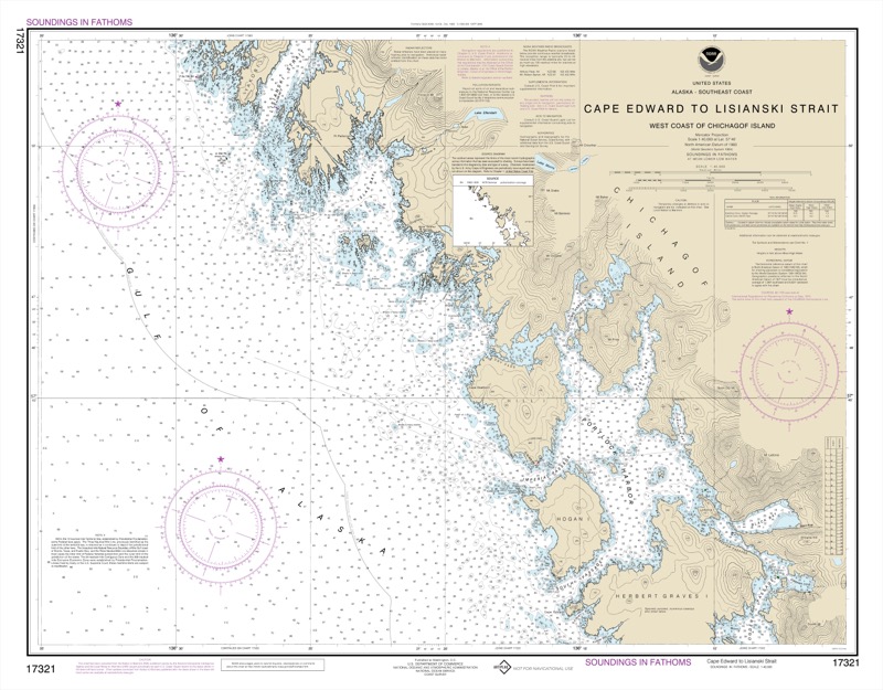 Cape Edward to Lisianski Strait, Chichagof Island - <i>Chart #17321</i>