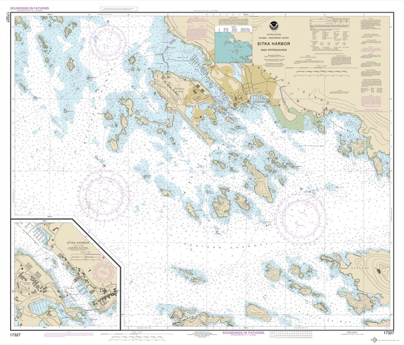 Sitka Harbor and Approaches, Sitka Harbor - <i>Chart #17327</i>