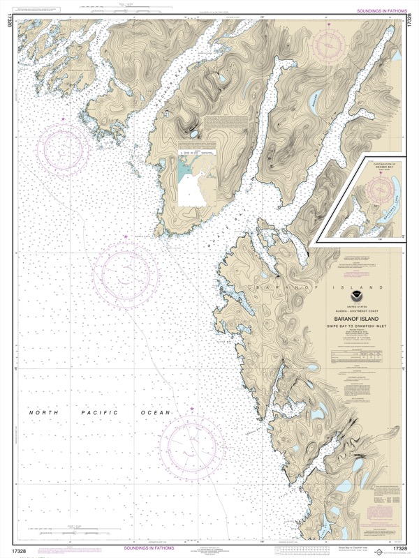 Snipe Bay to Crawfish Inlet, Baranof Island - <i>Chart #17328</i>