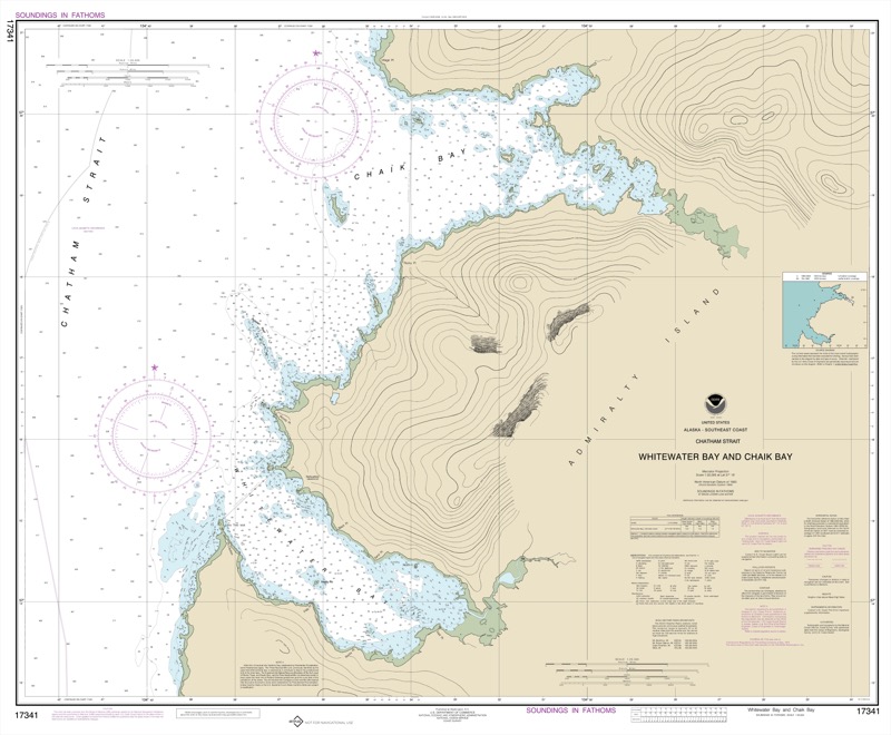 Whitewater Bay and Chaik Bay, Chatham Strait - <i>Chart #17341</i>