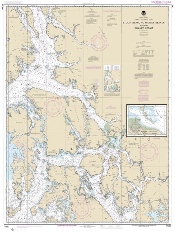 Etolin Island to Midway Islands, including Sumner Strait, Big Castle Island - <i>Chart #17360</i>