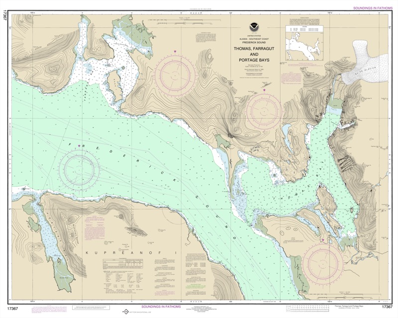 Thomas, Farragut, and Portage Bays, Frederick Sound - <i>Chart #17367</i>