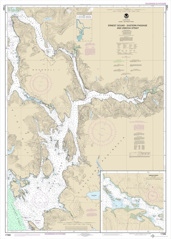 Ernest Sound, Eastern Passage and Zimonvia Strait - <i>Chart #17385</i>