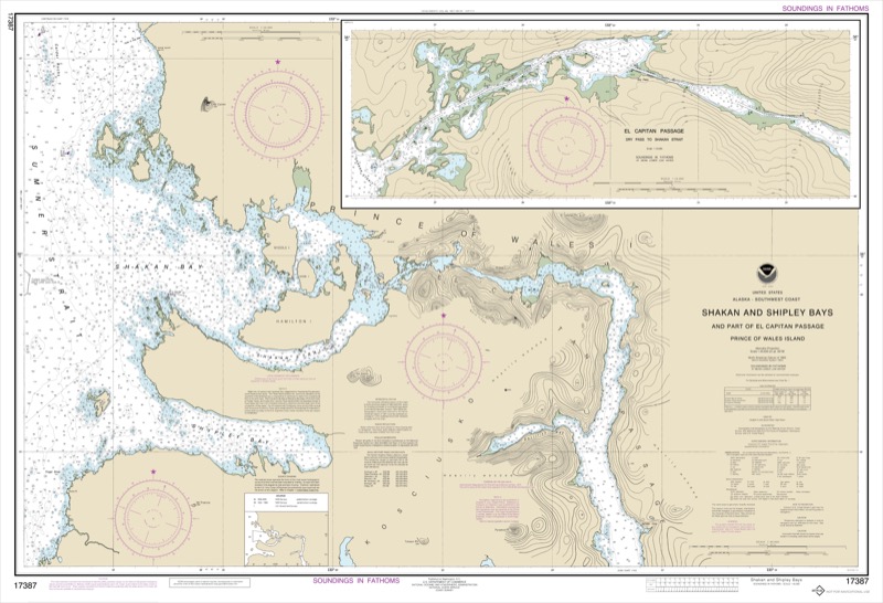 Shakan and Shipley Bays and Part of El Capitan Passage; El Capitan Passage, Dry Pass to Shakan Strait - <i>Chart #17387</i>