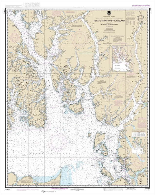 Hecate Strait to Etolin Island, including Behm and Portland Canals - <i>Chart #17420</i>