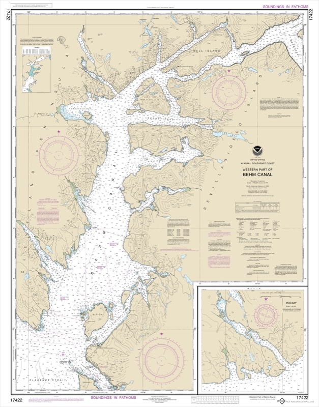 Behm Canal Western Part, Yes Bay - <i>Chart #17422</i>