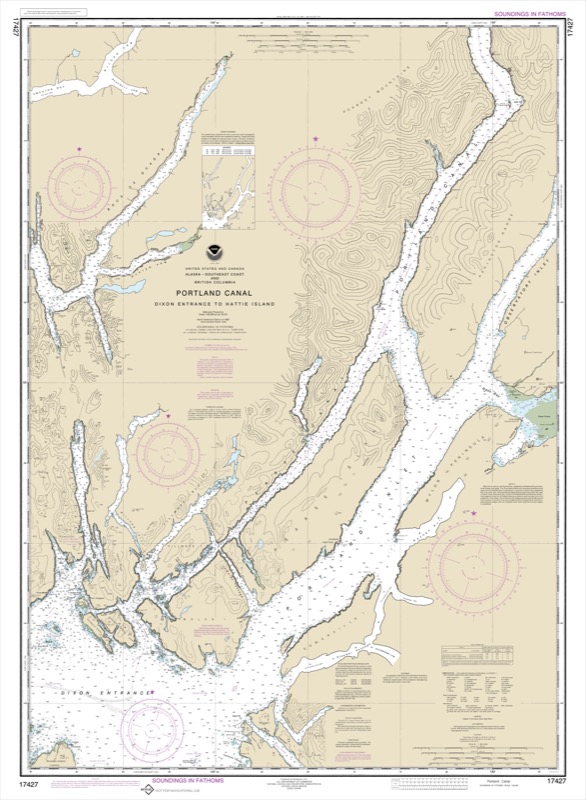 Portland Canal, Dixon Entrance to Hattie Island - <i>Chart #17427</i>