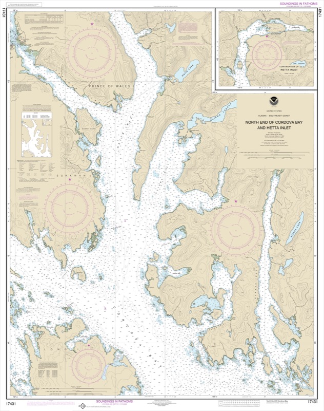 North End of Cordova Bay and Hetta Inlet - <i>Chart #17431</i>