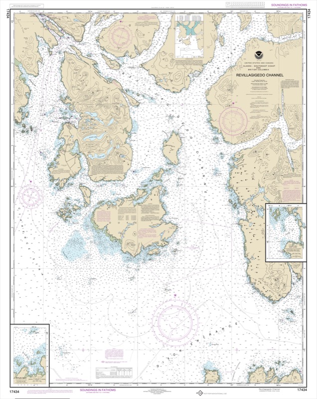 Revillagigedo Channel, Ryus Bay, Foggy Bay - <i>Chart #17434</i>