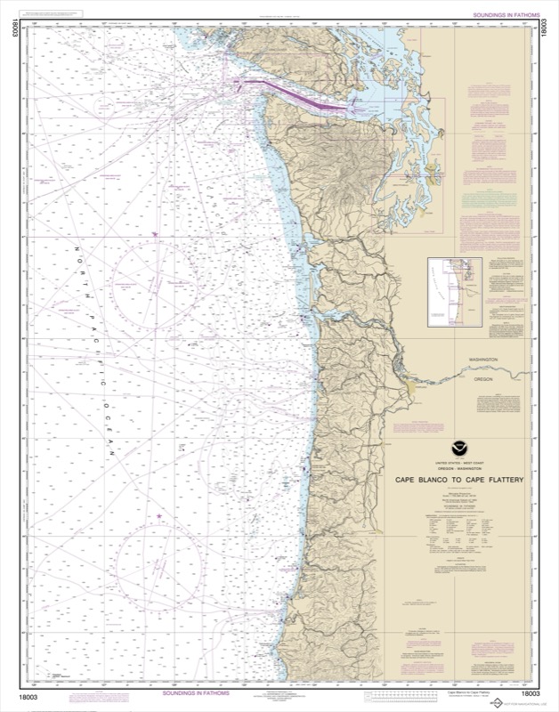 Cape Blanco to Cape Flattery - <i>Chart #18003</i>