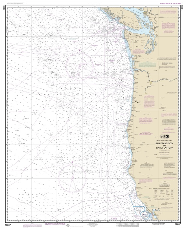 San Francisco to Cape Flattery - <i>Chart #18007</i>