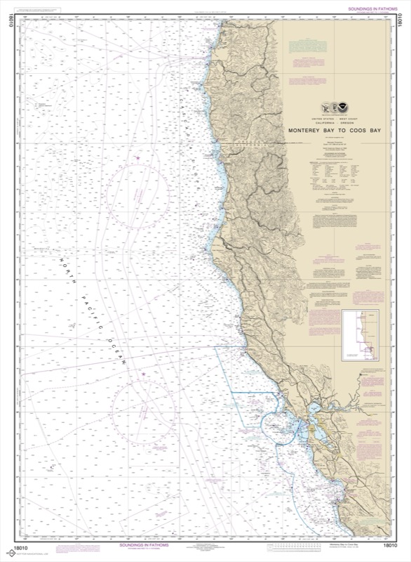 Monterey Bay to Coos Bay - <i>Chart #18010</i>