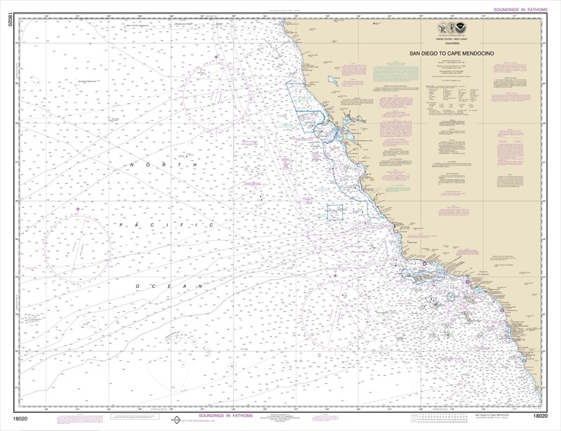 San Diego to Dale Mendocino - <i>Chart #18020</i>