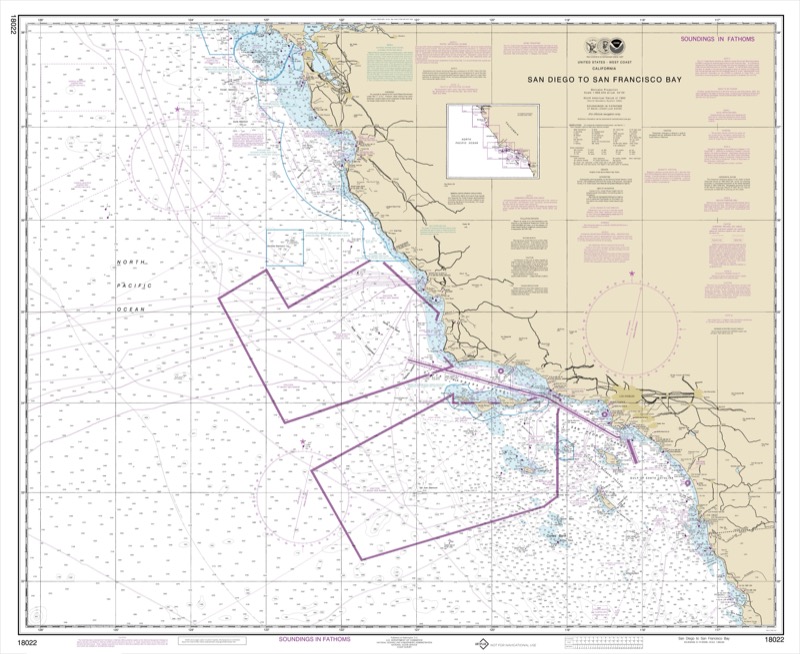 San Diego to San Francisco Bay - <i>Chart #18022</i>