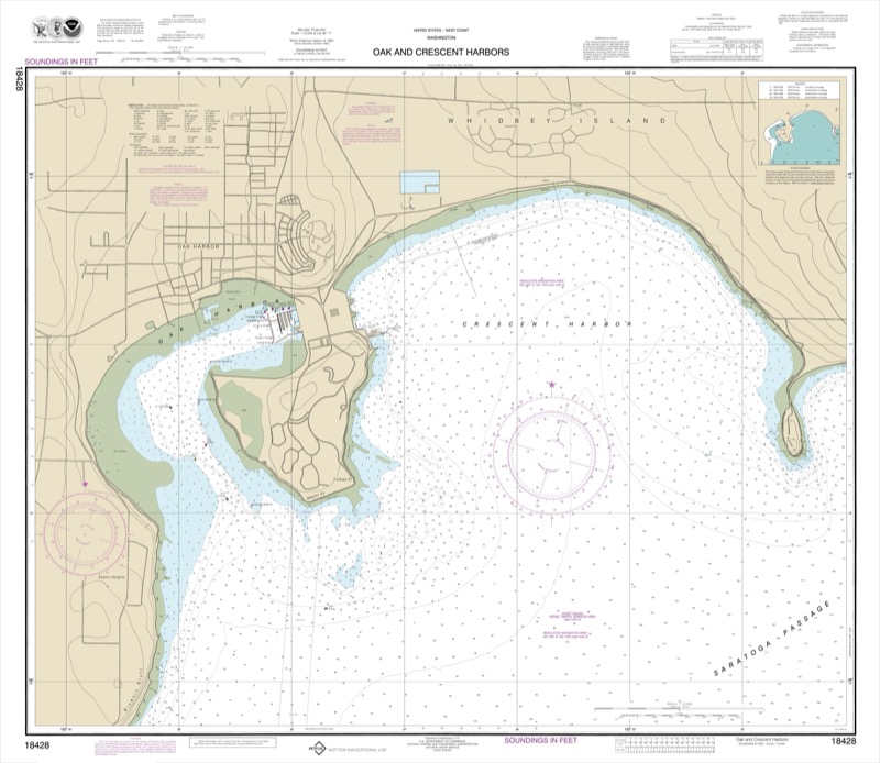 Oak and Crescent Harbors - <i>Chart #18428</i>